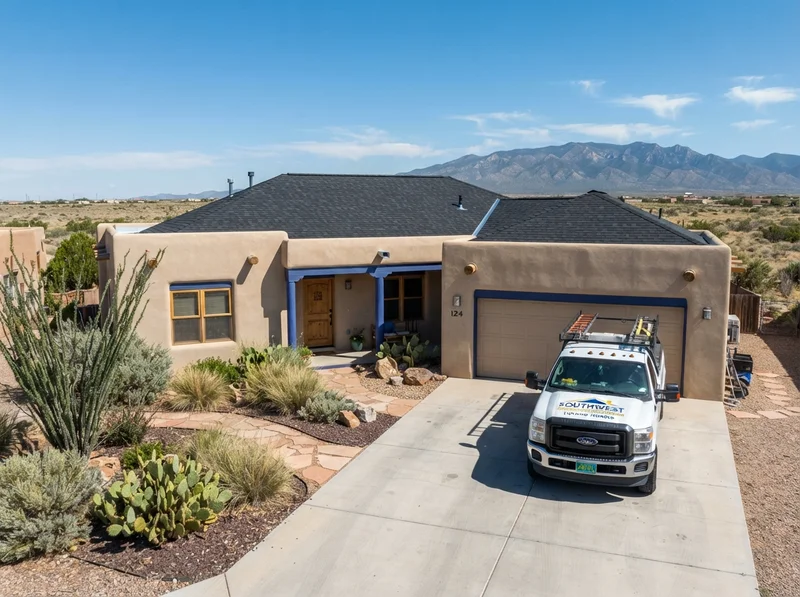 New asphalt shingle roof in Los Lunas New asphalt shingle roof in Los Lunas