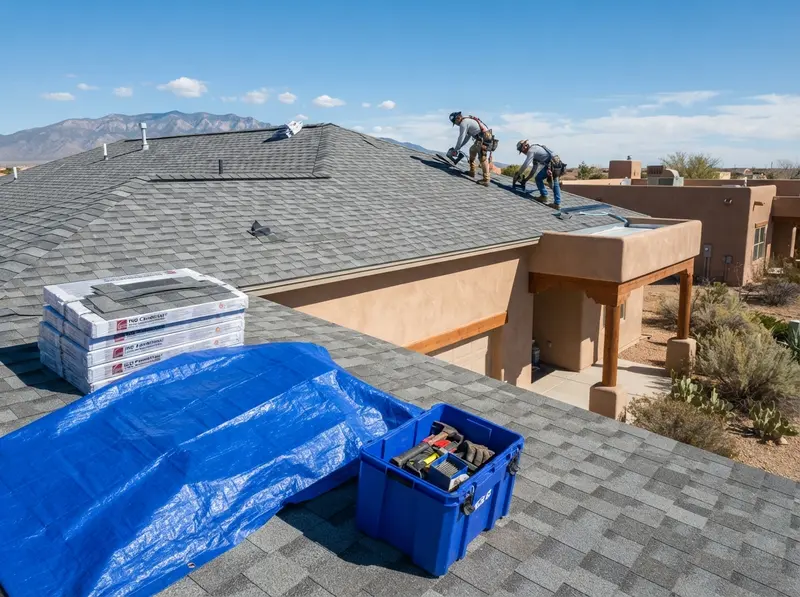 New asphalt shingle roof installation New asphalt shingle roof installation