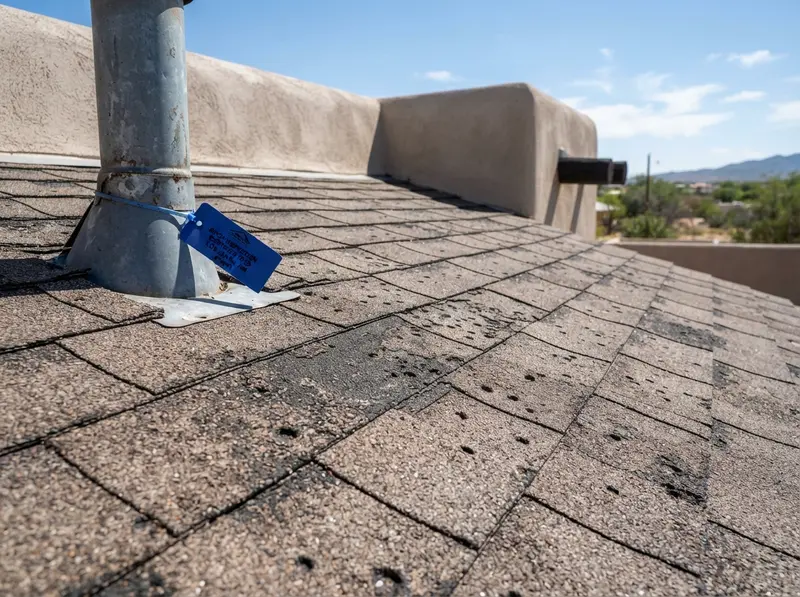 Roof hail damage inspection in Los Lunas Roof hail damage inspection in Los Lunas